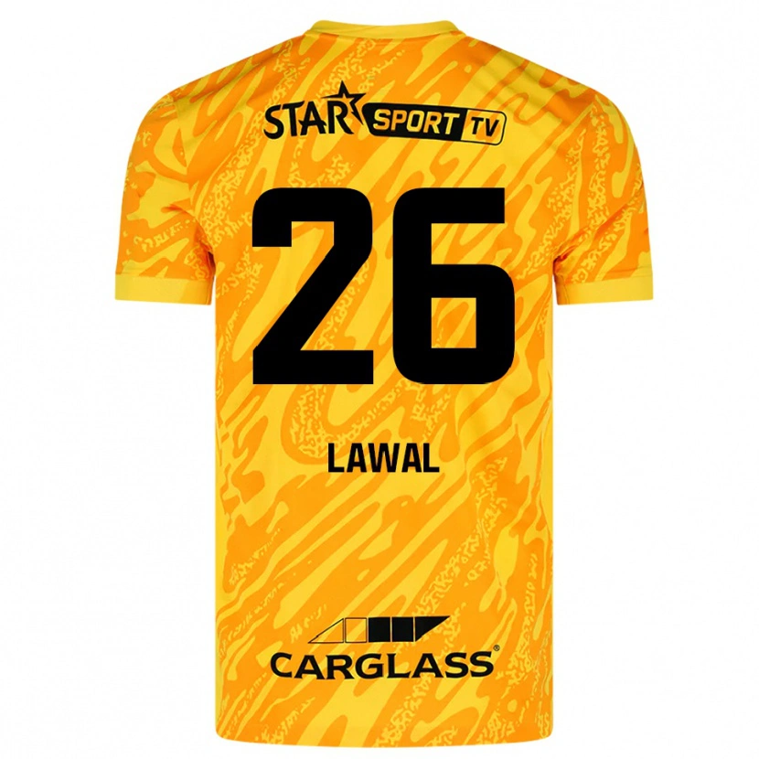 Danxen Kvinder Tobias Lawal #26 Orange Gul Sort Målmandstrøje 2025/26 Trøje T-shirt
