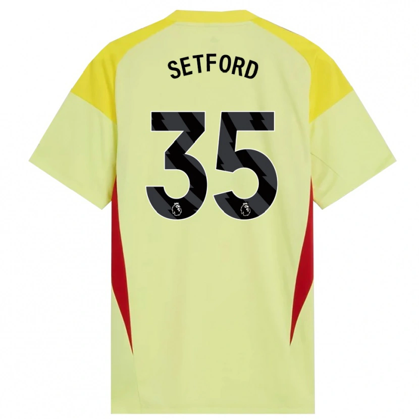 Danxen Kvinder Tommy Setford #35 Gul Rød Sort Målmandstrøje 2025/26 Trøje T-shirt