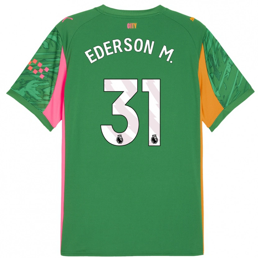 Danxen Kvinder Ederson #31 Grøn Orange Målmandstrøje 2025/26 Trøje T-shirt