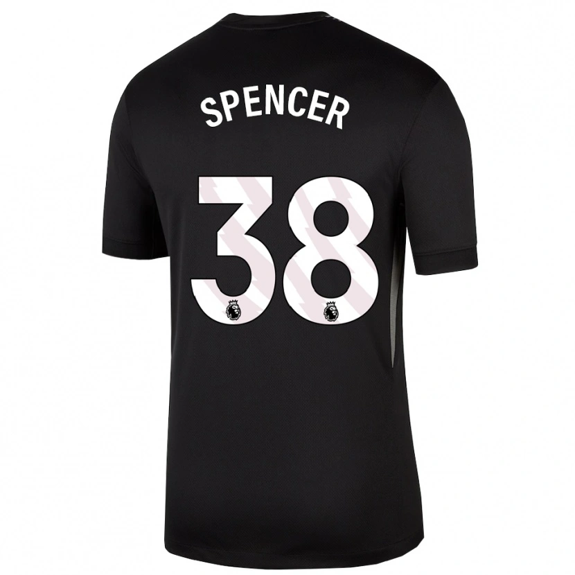 Danxen Kvinder Becky Spencer #38 Sort Hvid Målmandstrøje 2025/26 Trøje T-shirt
