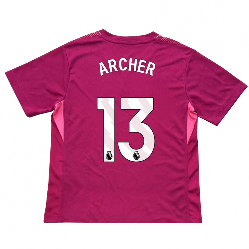 Danxen Kvinder Samual Archer #13 Rose Hvid Målmandstrøje 2025/26 Trøje T-shirt