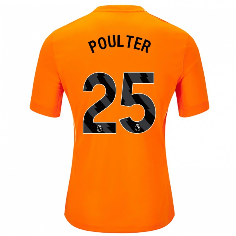 Danxen Kvinder Hannah Poulter #25 Orange Sort Målmandstrøje 2025/26 Trøje T-shirt