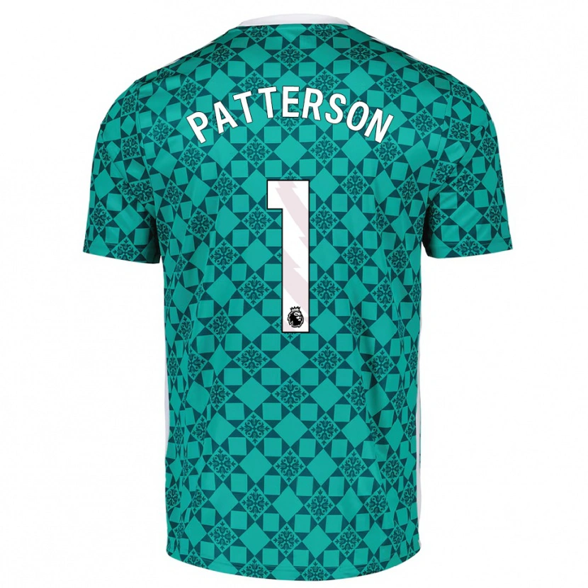 Danxen Kvinder Anthony Patterson #1 Grøn Hvid Målmandstrøje 2025/26 Trøje T-shirt