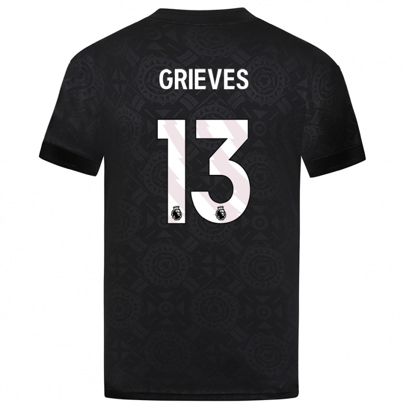 Danxen Kvinder Xander Grieves #13 Sort Hvid Målmandstrøje 2025/26 Trøje T-shirt