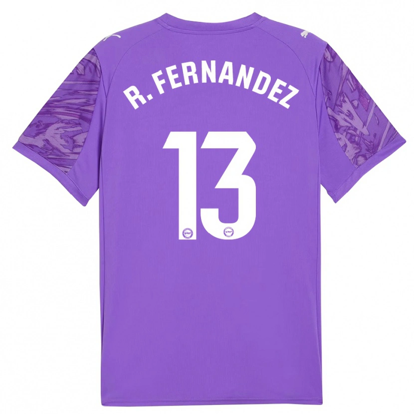 Danxen Kvinder Raúl Fernández #13 Lilla Hvid Målmandstrøje 2025/26 Trøje T-shirt