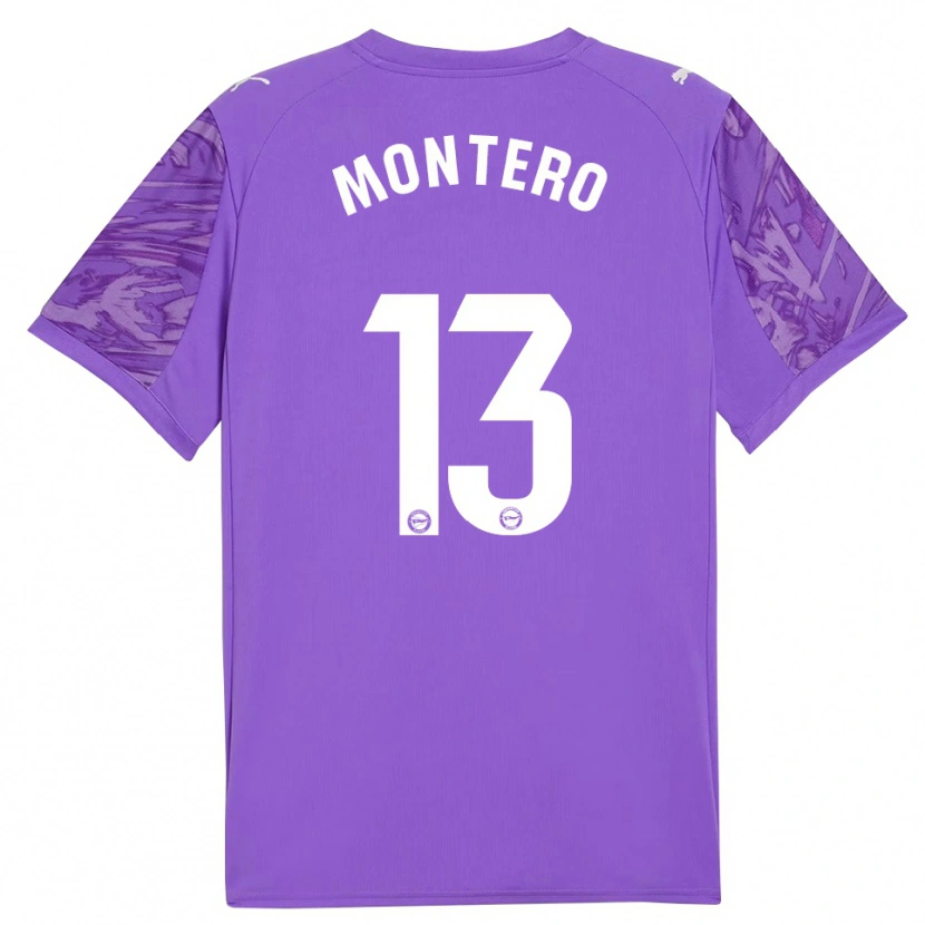 Danxen Kvinder Rubén Montero #13 Lilla Hvid Målmandstrøje 2025/26 Trøje T-shirt