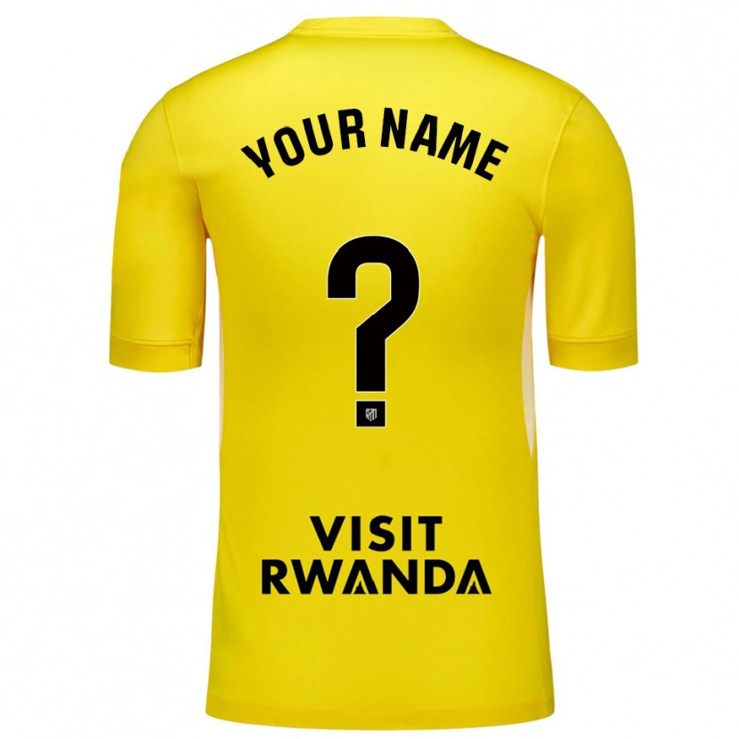 Danxen Kvinder Atletico Madrid Gul Sort Målmandstrøje 2025/26 Trøje T-shirt