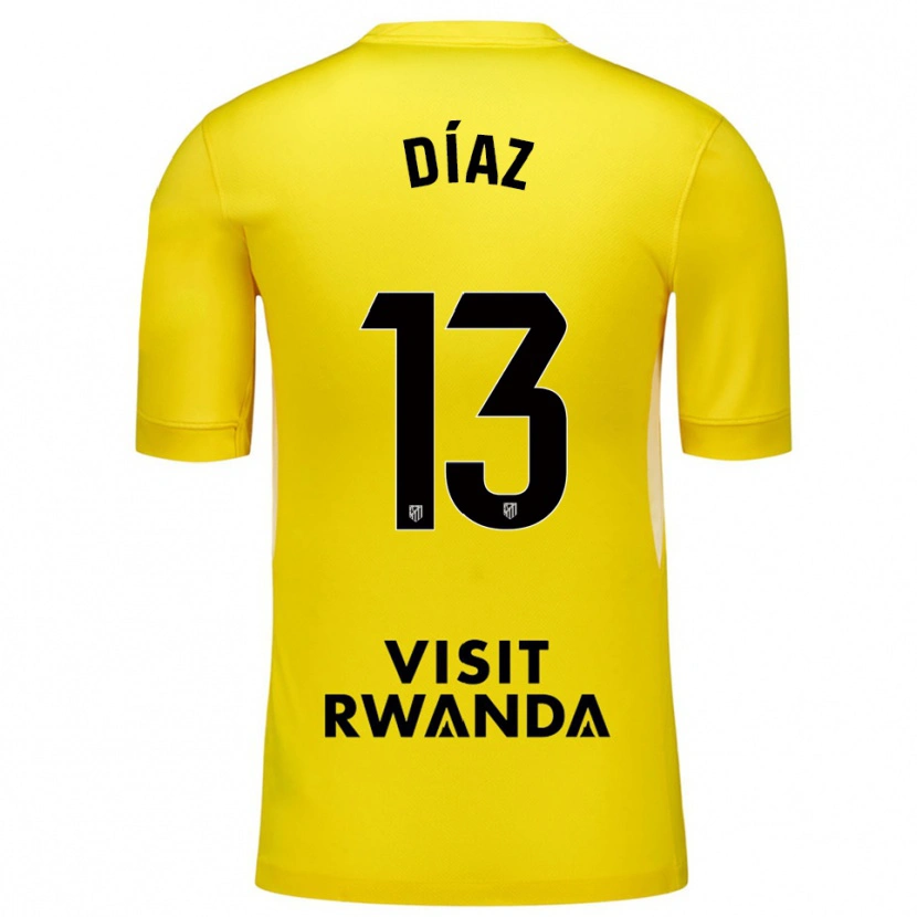 Danxen Kvinder Diego Díaz #13 Gul Sort Målmandstrøje 2025/26 Trøje T-shirt