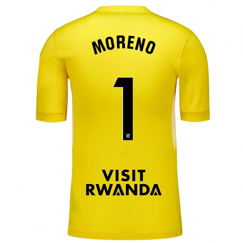 Danxen Kvinder Álvaro Moreno #1 Gul Sort Målmandstrøje 2025/26 Trøje T-shirt