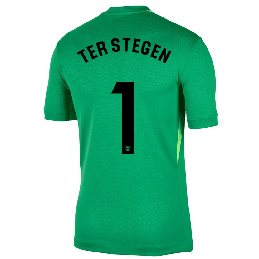 Danxen Kvinder Marc-André ter Stegen #1 Grøn Sort Målmandstrøje 2025/26 Trøje T-shirt