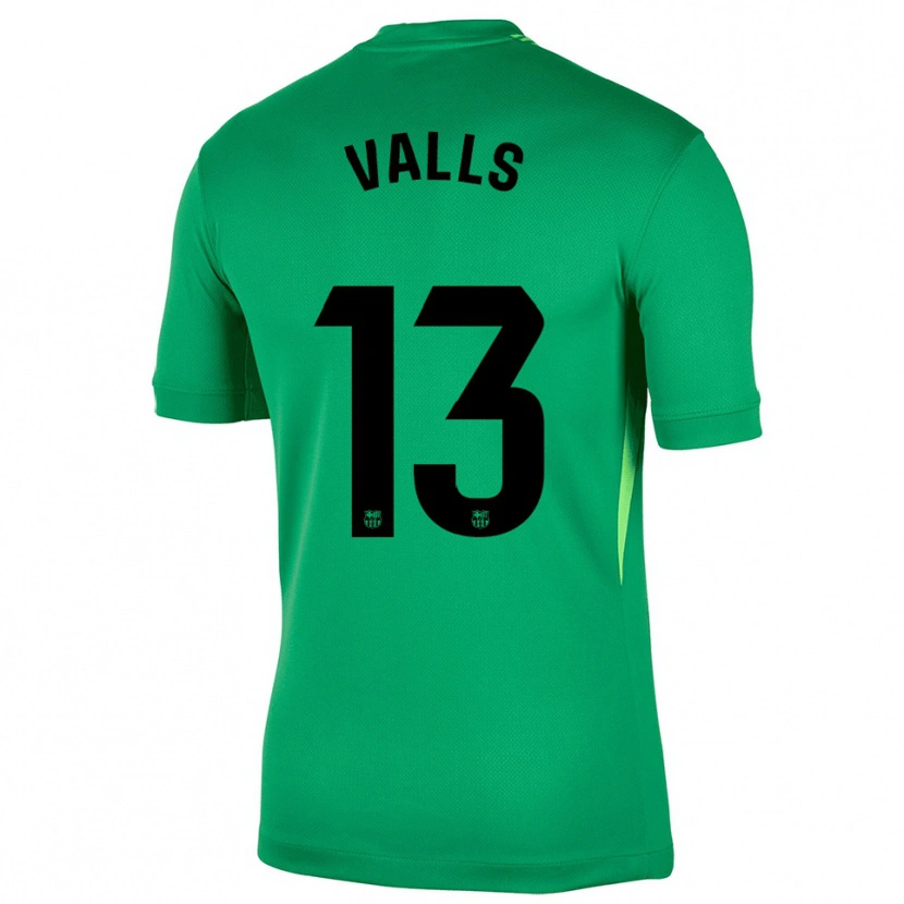 Danxen Kvinder Gerard Valls #13 Grøn Sort Målmandstrøje 2025/26 Trøje T-shirt