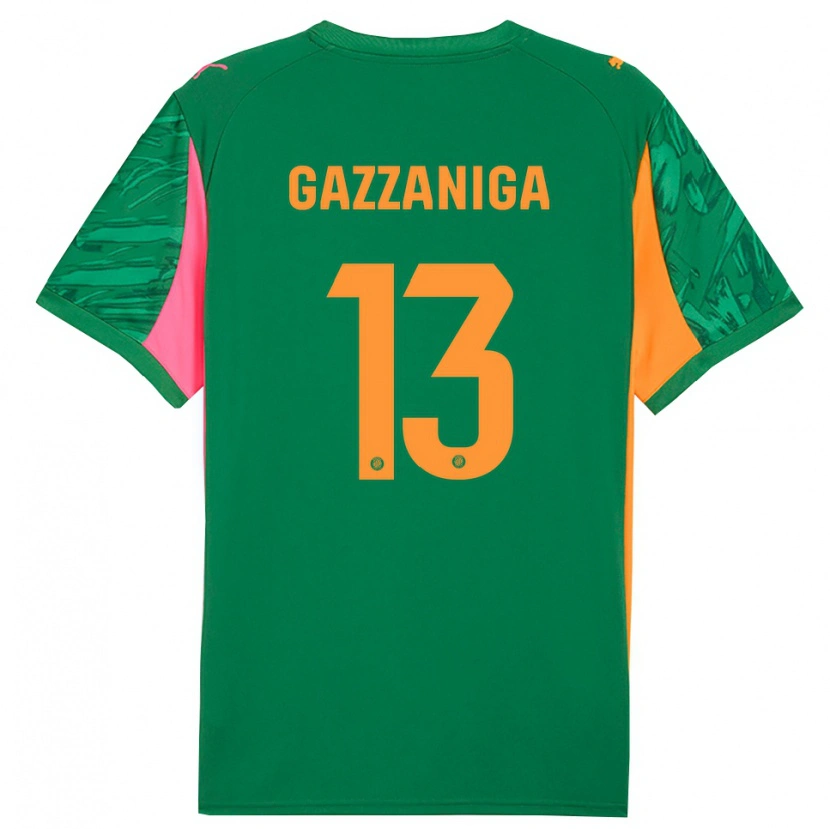 Danxen Kvinder Paulo Gazzaniga #13 Grøn Orange Målmandstrøje 2025/26 Trøje T-shirt