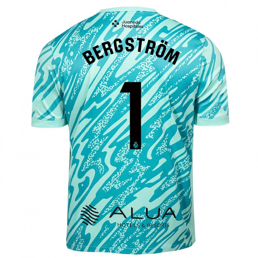 Danxen Kvinder Lucas Bergström #1 Cyan Sort Målmandstrøje 2025/26 Trøje T-shirt