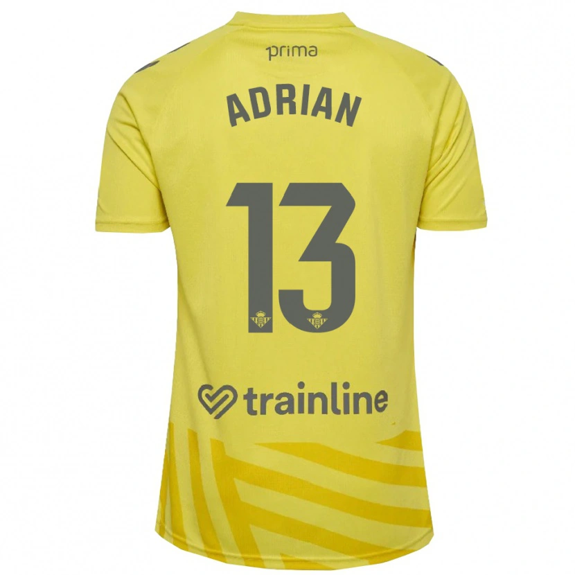 Danxen Kvinder Adrián #13 Gul Grå Målmandstrøje 2025/26 Trøje T-shirt