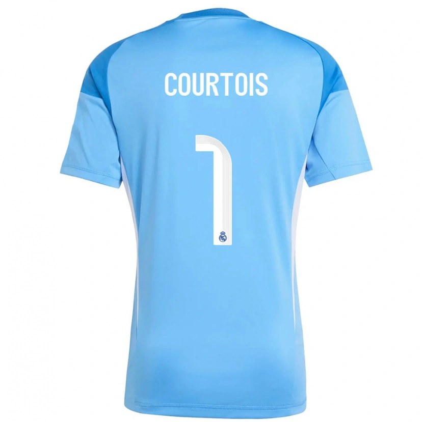 Danxen Kvinder Thibaut Courtois #1 Lyseblå Hvid Målmandstrøje 2025/26 Trøje T-shirt