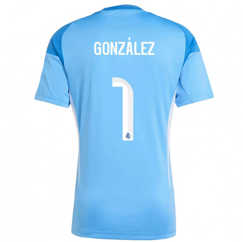 Danxen Kvinder Álvaro González #1 Lyseblå Hvid Målmandstrøje 2025/26 Trøje T-shirt