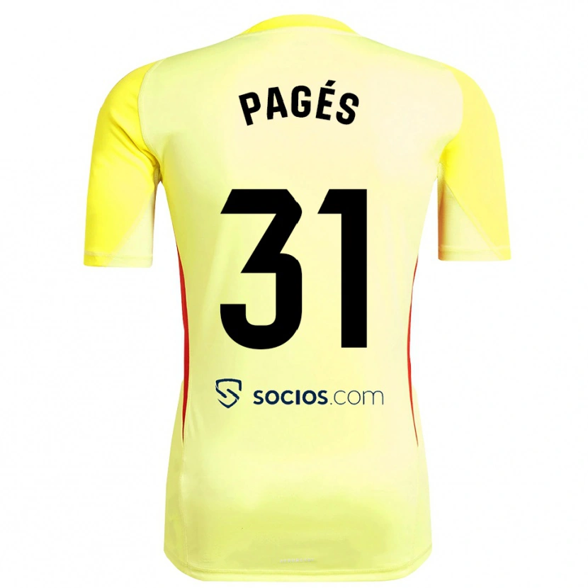 Danxen Kvinder Lukas Pagés #31 Gul Rød Sort Målmandstrøje 2025/26 Trøje T-shirt
