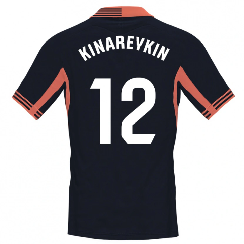 Danxen Kvinder Yakiv Kinareykin #12 Sort Hvid Orange Målmandstrøje 2025/26 Trøje T-shirt