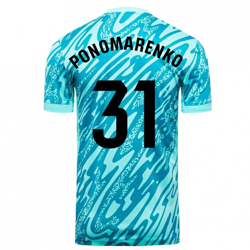 Danxen Kvinder Borys Ponomarenko #31 Lyseblå Hvid Målmandstrøje 2025/26 Trøje T-shirt
