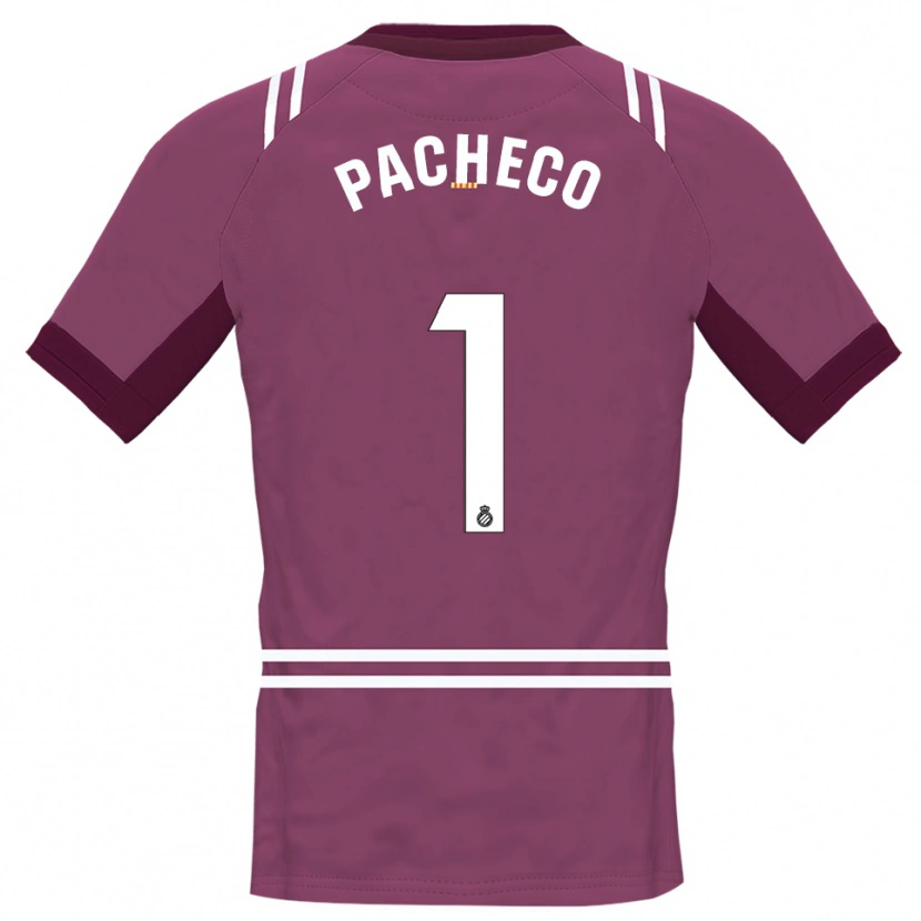 Danxen Kvinder Álvaro Pacheco #1 Bordeaux Hvid Målmandstrøje 2025/26 Trøje T-shirt