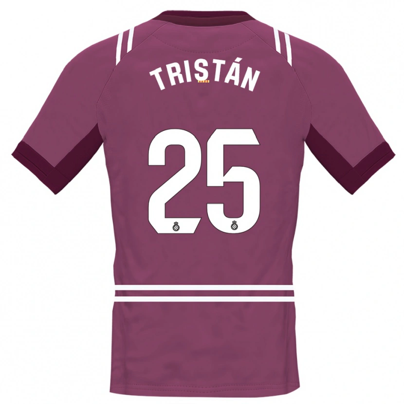 Danxen Kvinder Pol Tristán #25 Bordeaux Hvid Målmandstrøje 2025/26 Trøje T-shirt