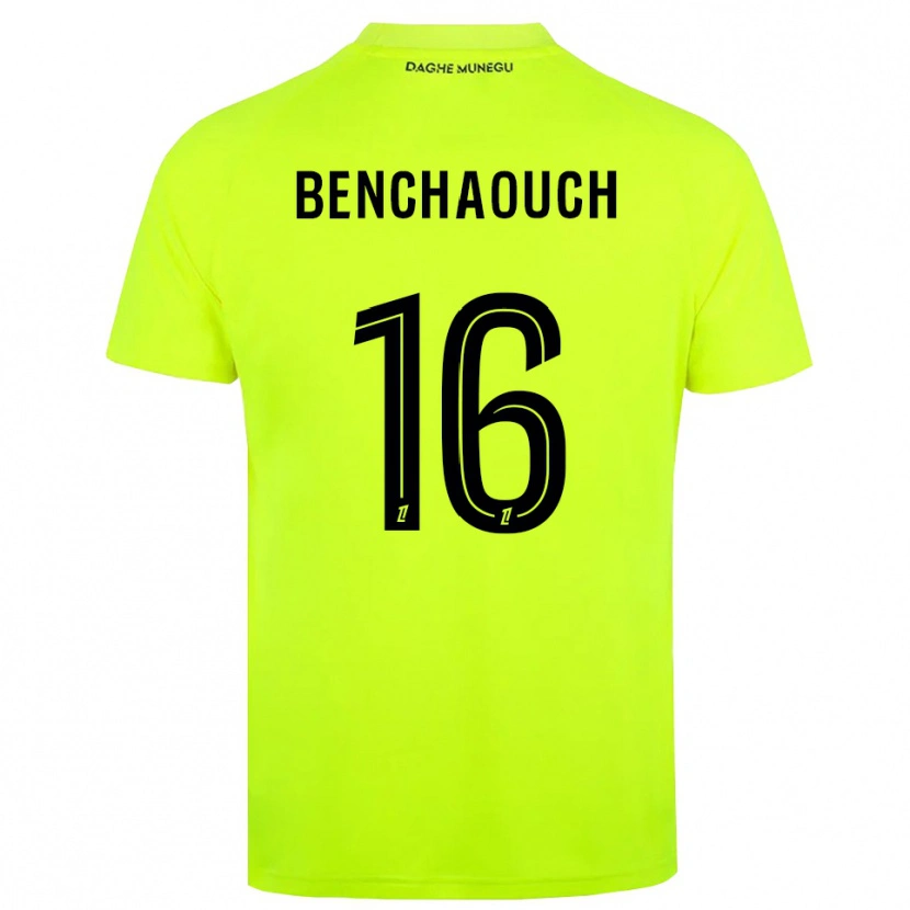 Danxen Kvinder Yanis Benchaouch #16 Fluorescerende Grøn Sort Målmandstrøje 2025/26 Trøje T-shirt