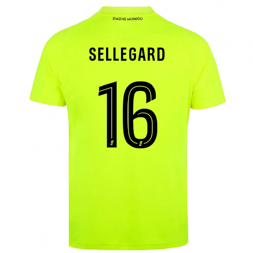 Danxen Kvinder Alexander Sellegard #16 Fluorescerende Grøn Sort Målmandstrøje 2025/26 Trøje T-shirt