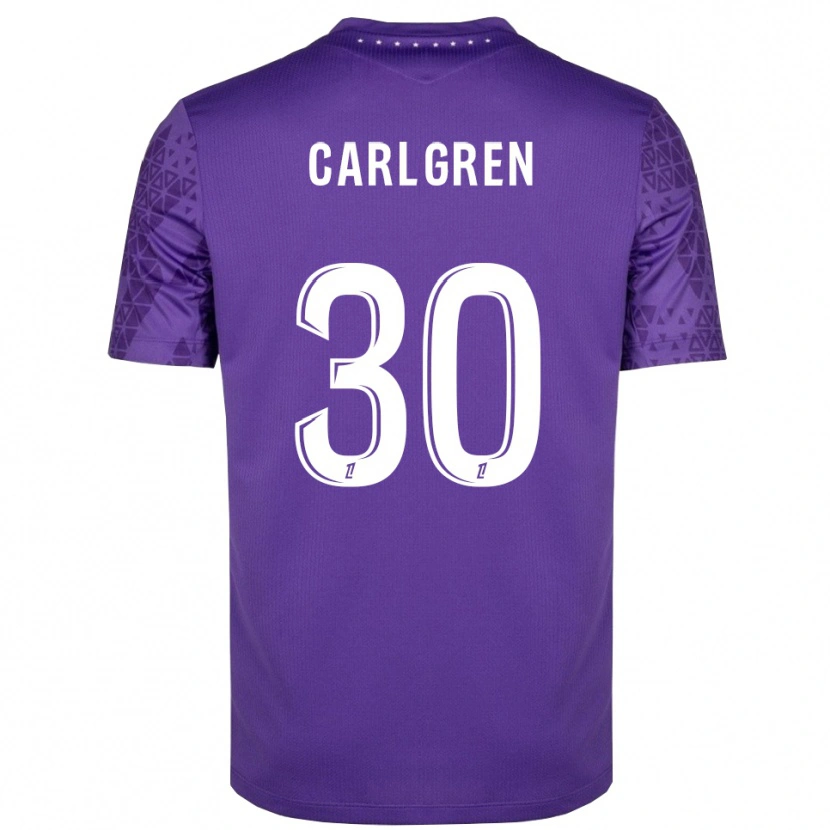 Danxen Kvinder Patrik Carlgren #30 Lilla Hvid Målmandstrøje 2025/26 Trøje T-shirt