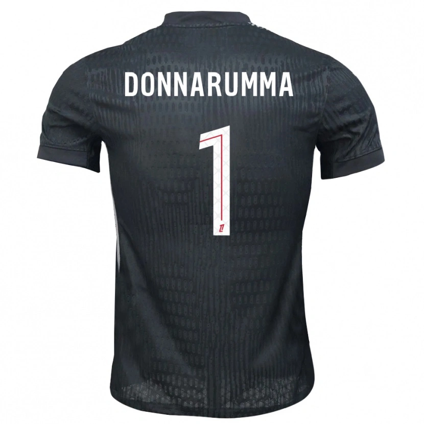 Danxen Kvinder Gianluigi Donnarumma #1 Mørk Grå Sort Målmandstrøje 2025/26 Trøje T-shirt