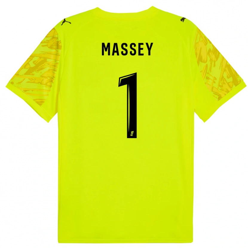 Danxen Kvinder Kayza Massey #1 Fluorescerende Grøn Gul Målmandstrøje 2025/26 Trøje T-shirt