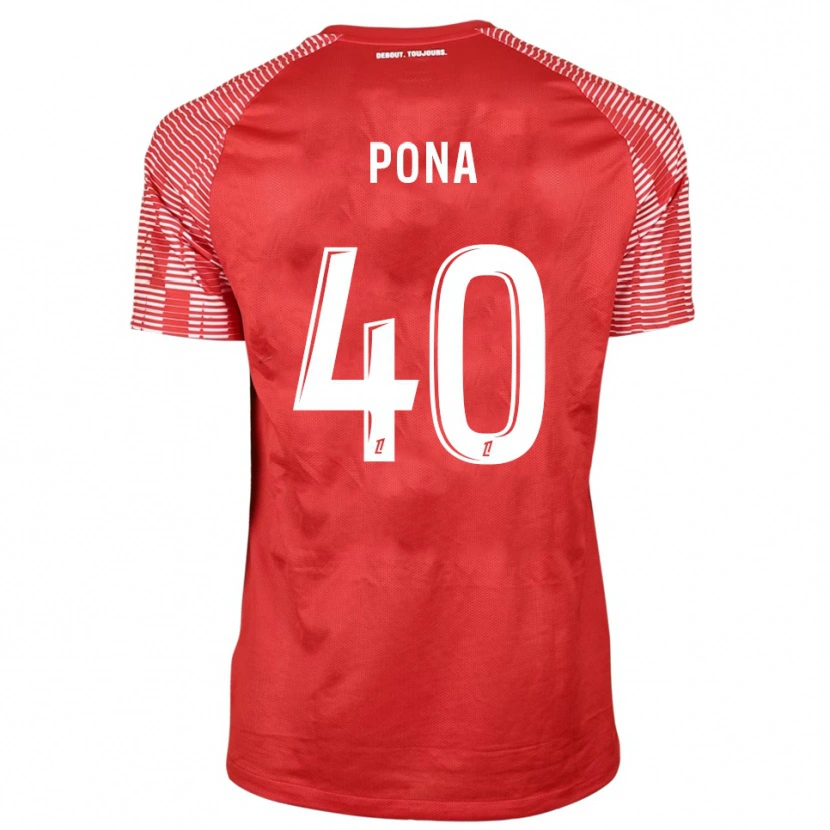 Danxen Kvinder Oumar Pona #40 Rød Hvid Målmandstrøje 2025/26 Trøje T-shirt