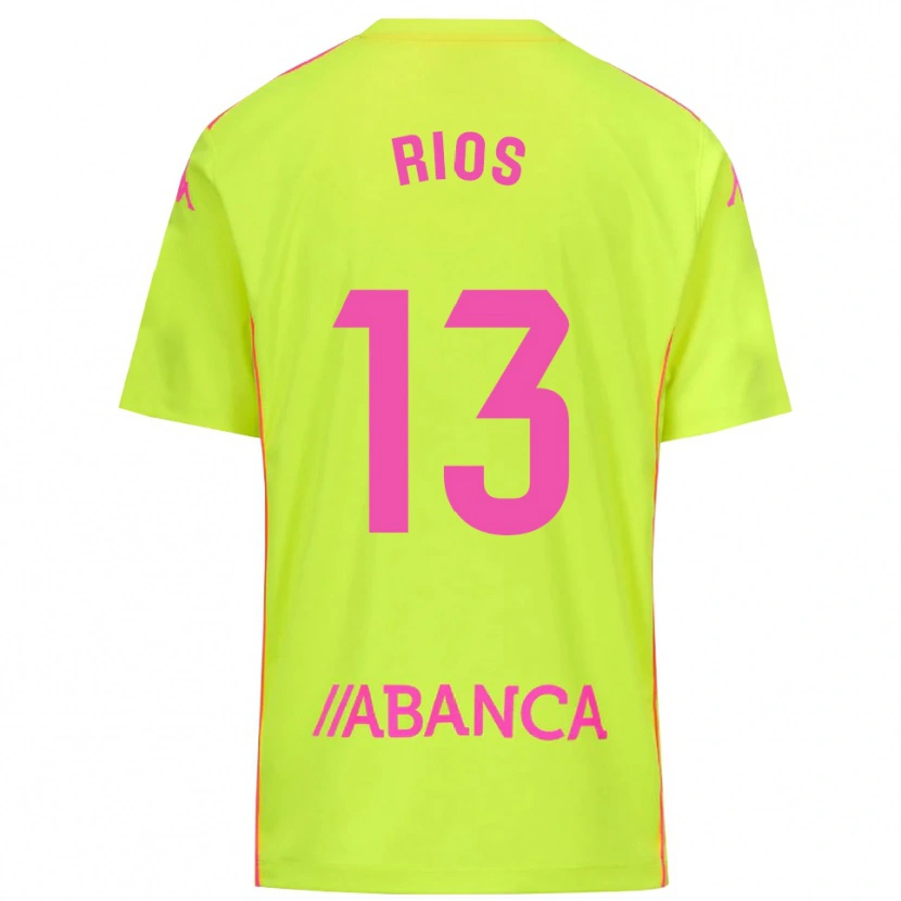 Danxen Kvinder Hugo Rios #13 Gul Grøn Målmandstrøje 2025/26 Trøje T-shirt