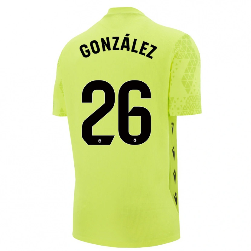 Danxen Kvinder Diego González #26 Gul Grøn Sort Målmandstrøje 2025/26 Trøje T-shirt