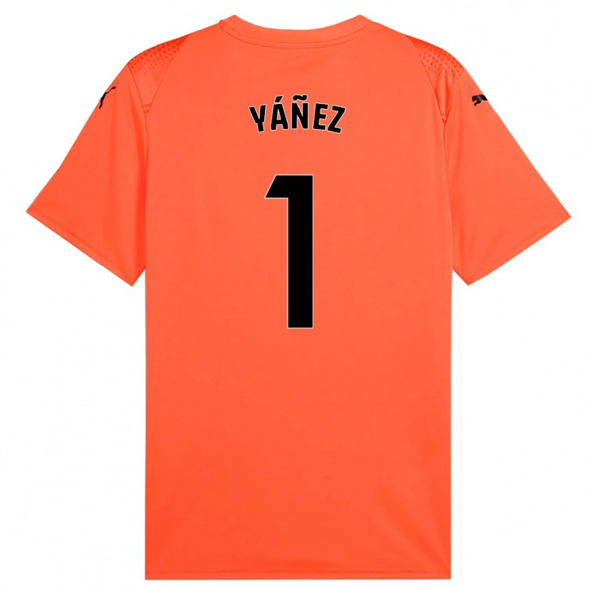 Danxen Kvinder Rubén Yáñez #1 Orange Sort Rød Målmandstrøje 2025/26 Trøje T-shirt