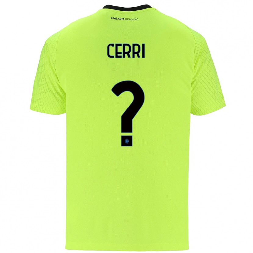 Danxen Kvinder Jacopo Cerri #0 Gul Grøn Rød Målmandstrøje 2025/26 Trøje T-shirt