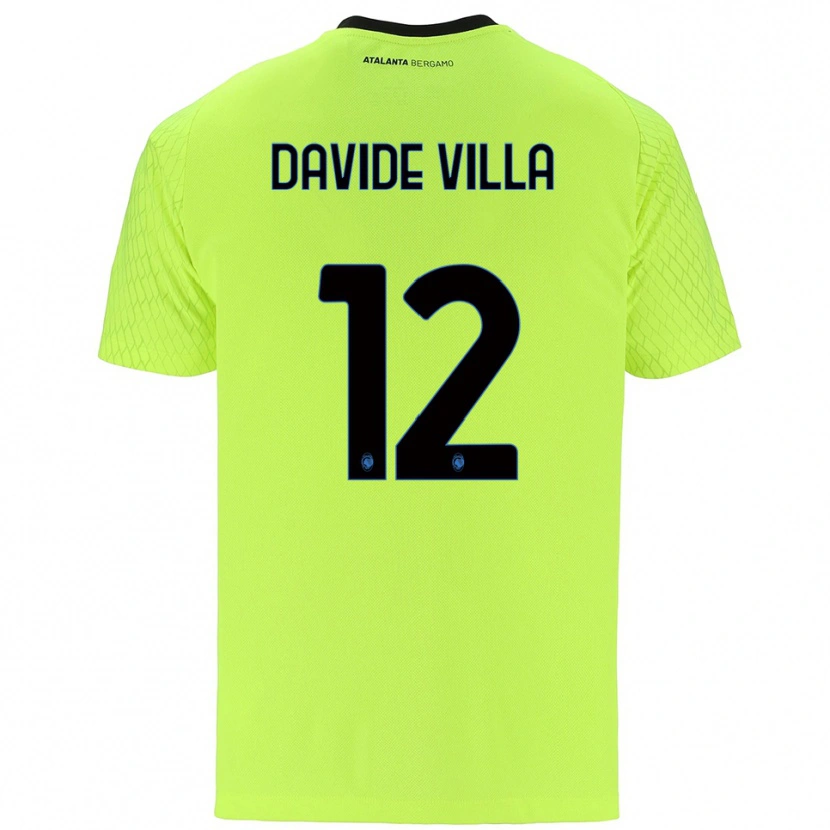 Danxen Kvinder Matteo Davide Villa #12 Gul Grøn Rød Målmandstrøje 2025/26 Trøje T-shirt