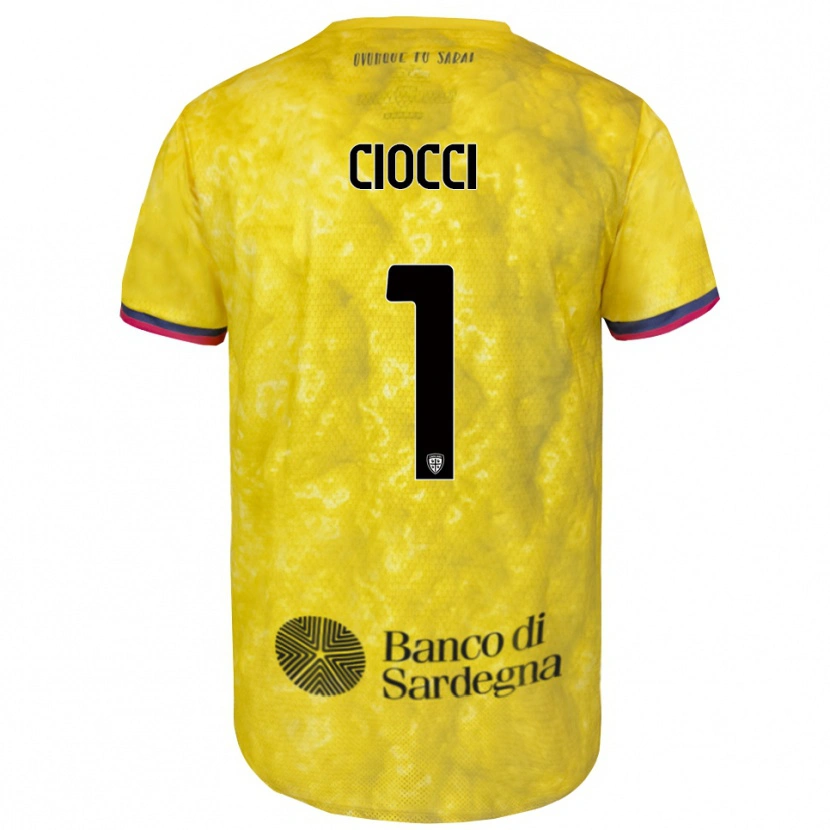 Danxen Kvinder Giuseppe Ciocci #1 Gul Sort Målmandstrøje 2025/26 Trøje T-shirt