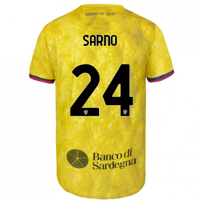 Danxen Kvinder Vincenzo Sarno #24 Gul Sort Målmandstrøje 2025/26 Trøje T-shirt