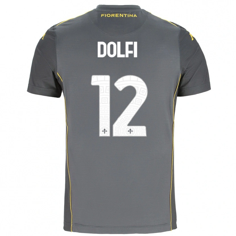 Danxen Kvinder Brando Dolfi #12 Mørkegrå Gul Målmandstrøje 2025/26 Trøje T-shirt