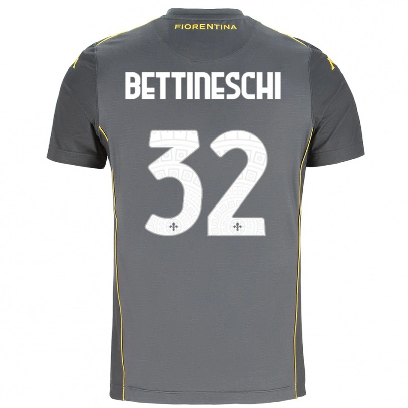 Danxen Kvinder Giorgia Bettineschi #32 Mørkegrå Gul Målmandstrøje 2025/26 Trøje T-shirt