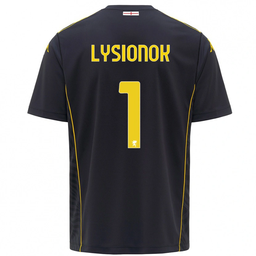 Danxen Kvinder Ernestas Lysionok #1 Sort Gul Målmandstrøje 2025/26 Trøje T-shirt