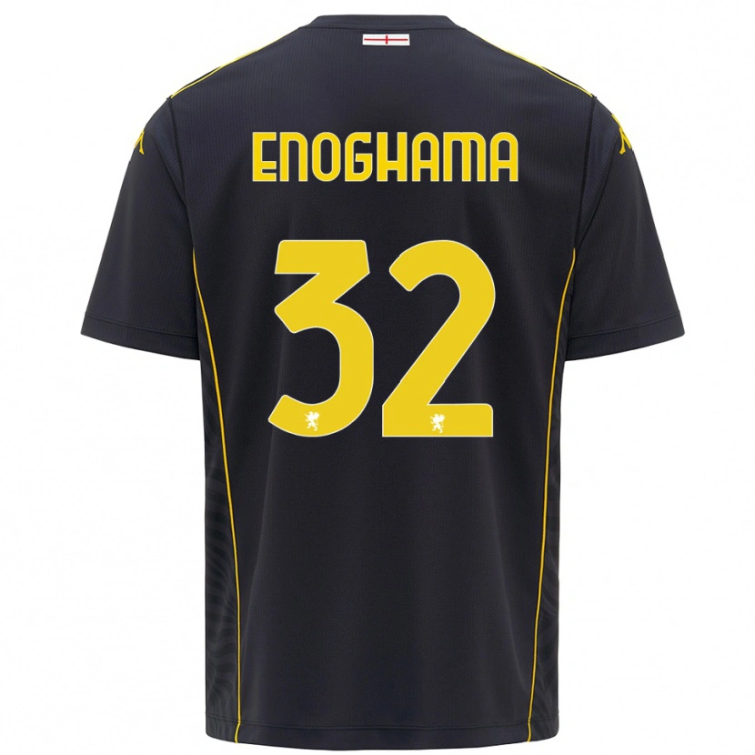 Danxen Kvinder Isaac Enoghama #32 Sort Gul Målmandstrøje 2025/26 Trøje T-shirt