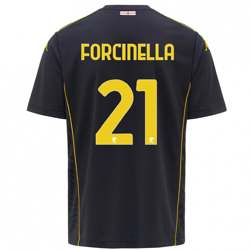 Danxen Kvinder Camilla Forcinella #21 Sort Gul Målmandstrøje 2025/26 Trøje T-shirt