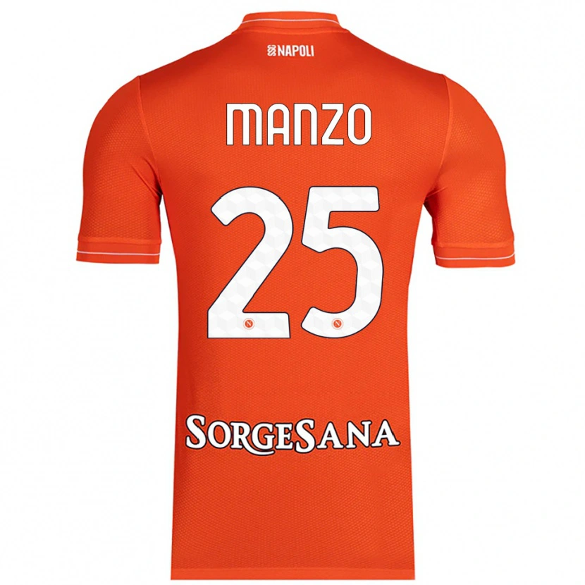 Danxen Kvinder Alessia Manzo #25 Orange Rød Hvid Målmandstrøje 2025/26 Trøje T-shirt