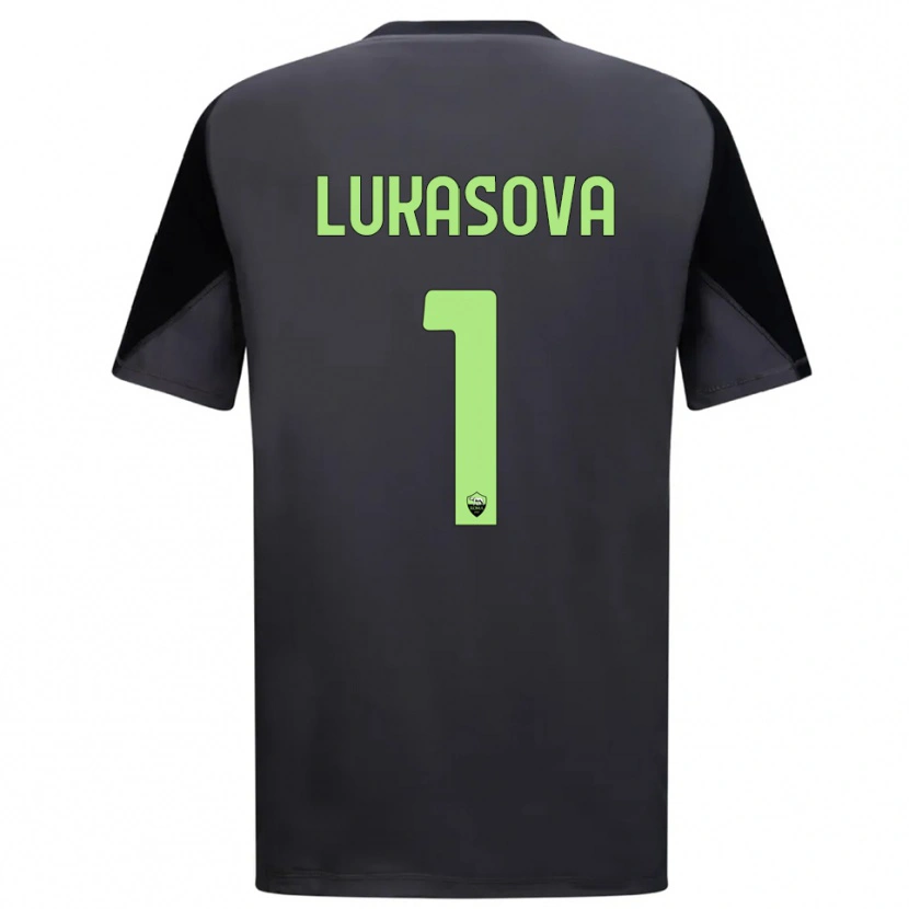 Danxen Kvinder Olivie Lukášová #1 Sort Lysegrøn Målmandstrøje 2025/26 Trøje T-shirt