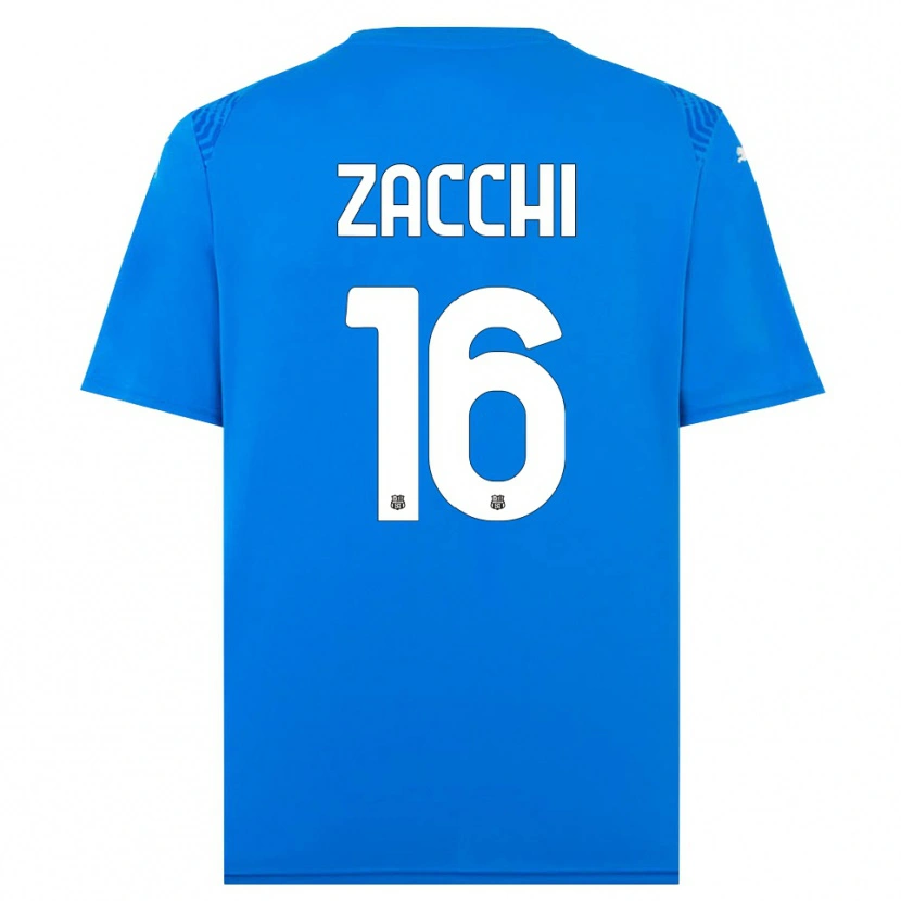 Danxen Kvinder Gioele Zacchi #16 Blå Hvid Målmandstrøje 2025/26 Trøje T-shirt