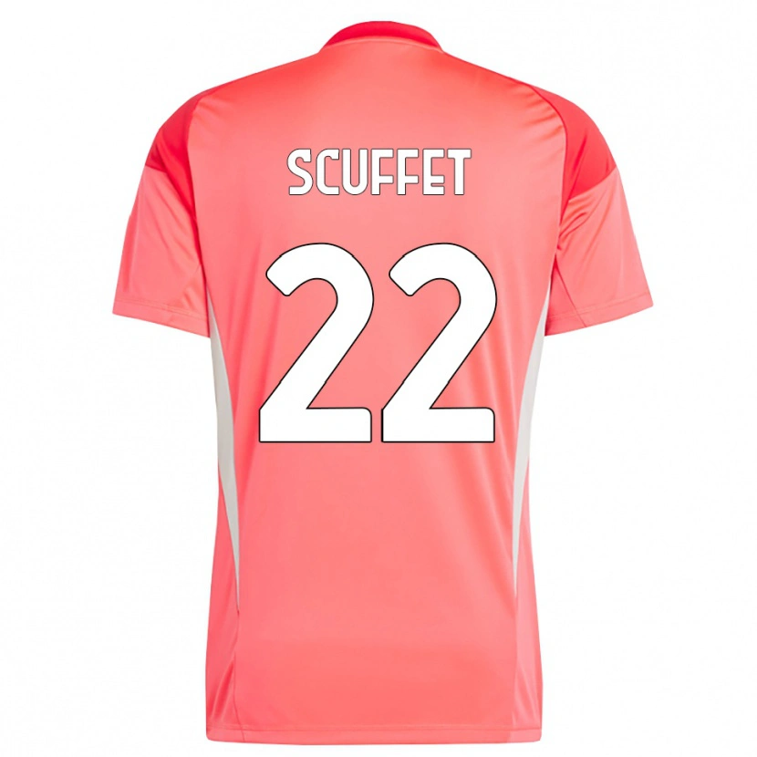 Danxen Kvinder Simone Scuffet #22 Rød Hvid Målmandstrøje 2025/26 Trøje T-shirt
