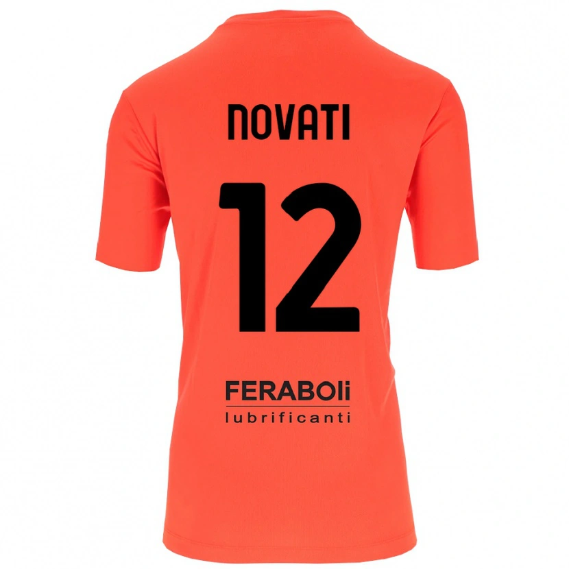 Danxen Kvinder Lorenzo Novati #12 Orange Rød Sort Målmandstrøje 2025/26 Trøje T-shirt