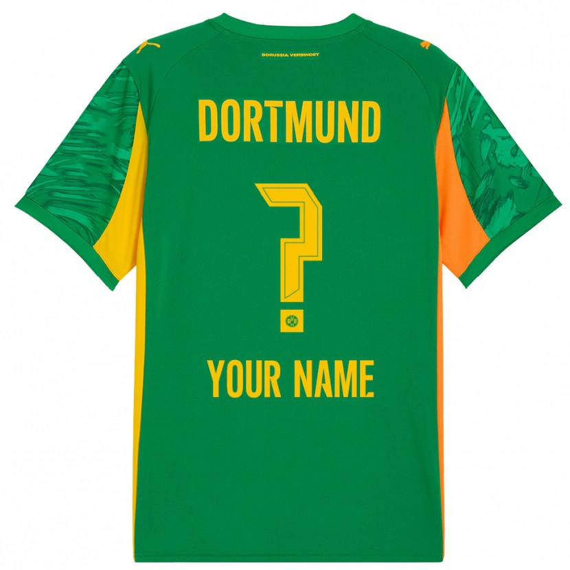 Danxen Kvinder Borussia Dortmund Grøn Orange Målmandstrøje 2025/26 Trøje T-shirt