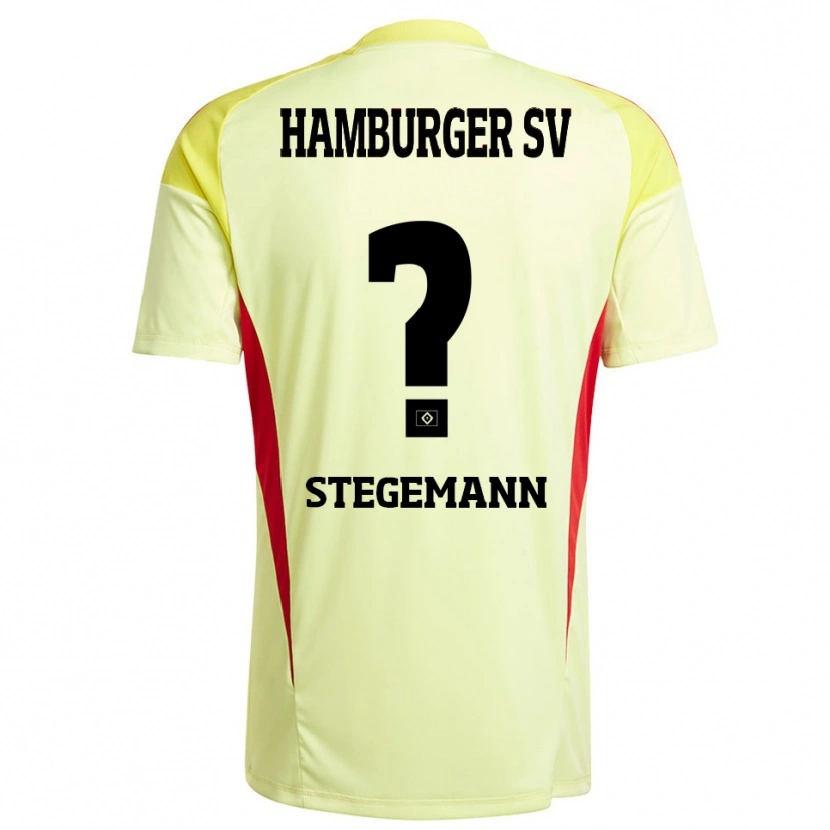 Danxen Kvinder Jean-Pierre Stegemann #0 Gul Sort Rød Målmandstrøje 2025/26 Trøje T-shirt